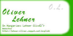 oliver lehner business card